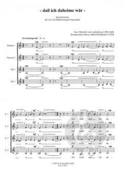 dass ich daheime wär (Heinz Albert Heindrichs) 