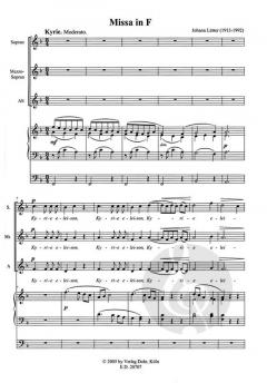 Missa in F für dreistimmigen Frauenchor und Orgel (Johann Lütter) 