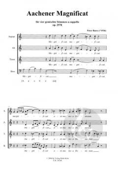 Aachener Magnificat für vier gem. Stimmen a cappella (Peter Bares) 
