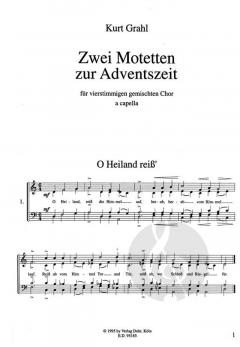 Zwei Motetten zur Adventszeit (Kurt Grahl) 