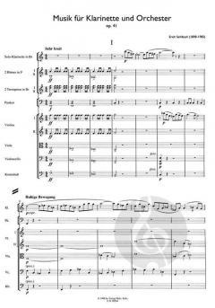 Musik für Klarinette und Orchester von Erich Sehlbach 