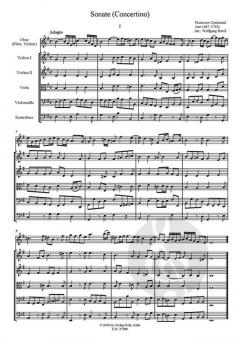 Sonate (Concertino) für Oboe (Flöte, Violine) und Streichorchester von Francesco Geminiani im Alle Noten Shop kaufen (Partitur)