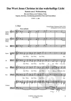 Das Wort Jesus Christus ist das wahrhaftige Licht von Georg Philipp Telemann 