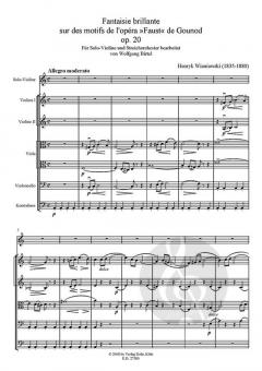 Fantaisie brillante für Violine und Streichorchester von Henryk Wieniawski im Alle Noten Shop kaufen (Partitur)