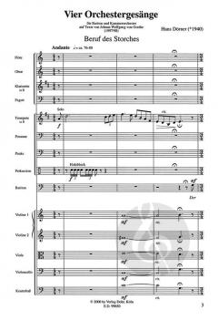 Vier Orchestergesänge von Hans Dörner 