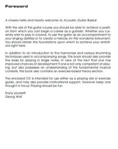 Acoustic Guitar Basics (English Edition) von Georg Wolf 
