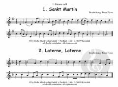 12 Laternenlieder - 1. Stimme in Bb 