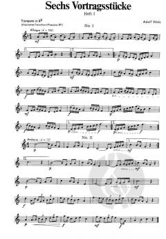 Sechs Vortragsstücke Heft 1 von Adolf Weis 