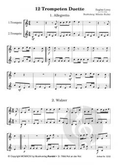 12 Trompeten Duette von Eugéne Leroy im Alle Noten Shop kaufen (Partitur)