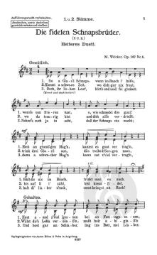 Die fidelen Schnapsbrüder op. 149/6 von Max Welcker 