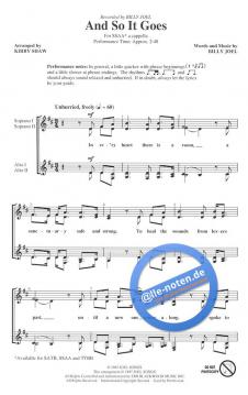 And So It Goes (Billy Joel) 