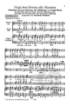 Singt dem Herren alle Stimmen aus die Schöpfung (Joseph Haydn) 