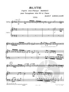 Suite D'Apres Rameau Saxophone Alto et Piano von André Amellér 