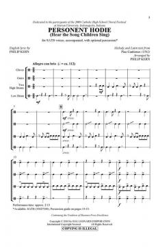 Personent Hodie (Hear The Song Children Sing) 