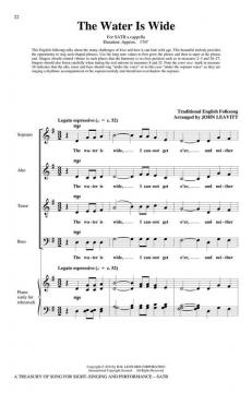 A Treasury Of Song For Sight-Singing And Performance 