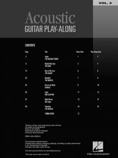 Guitar Play-Along Vol. 2: Acoustic Guitar 