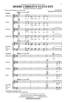 Hodie Christus Natus Est (Giovanni Gabrieli) 