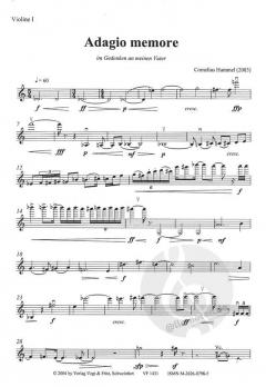 Adagio memore von Cornelius Hummel 