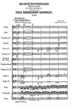 Die erste Walpurgisnacht op. 60 von Felix Mendelssohn Bartholdy 
