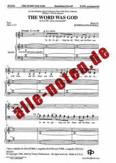 The Word Was God (Rosephanye Powell) 