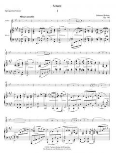 Sonate A-Dur für Klavier und Violine Op. 100 von Johannes Brahms im Alle Noten Shop kaufen