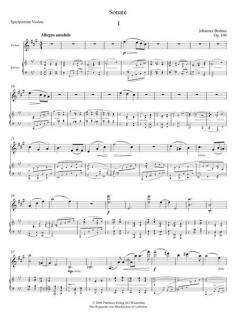 Sonate A-Dur für Klavier und Violine Op. 100 von Johannes Brahms im Alle Noten Shop kaufen