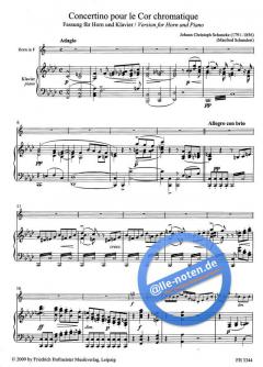Concertino pour le Cor chromatique von Johann Christoph Schuncke für Horn und Klavier