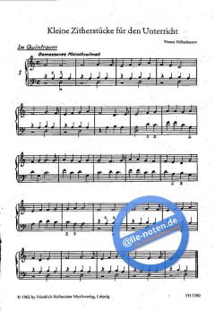 Kleine Zitherstücke für den Unterricht von Werner Hübschmann im Alle Noten Shop kaufen