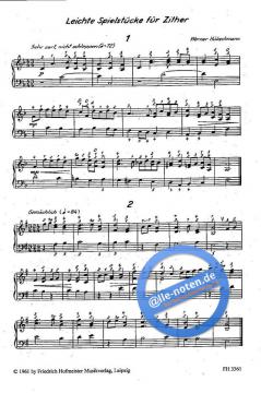 Leichte Spielstücke für Zither von Werner Hübschmann im Alle Noten Shop kaufen