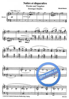 Naitre et disparaitre von Harald Banter 