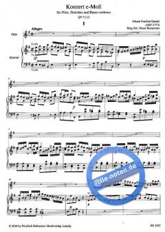 Konzert e-Moll QV5:113 von Johann Joachim Quantz für Flöte, Streicher und B. c. im Alle Noten Shop kaufen