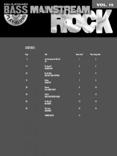 Bass Play-Along Vol. 15: Mainstream Rock 