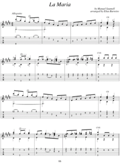 Classic Guitar Solos On The Contradanzas Habaneras von Elias Barreiro 