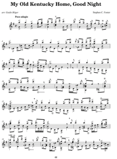 Stephen Foster For Classic Guitar von Guido Boger 