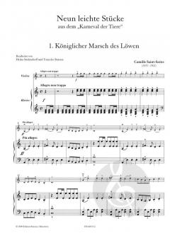 9 leichte Stücke aus: Karneval der Tiere von Camille Saint-Saëns 