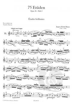 75 Etüden op. 36 Heft 2 von Jacques-Féréol Mazas 