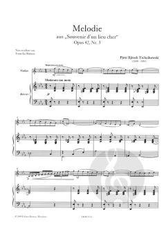 Melodie aus 'Souvenir d'un lieu cher' op. 42, Nr. 3 von Pjotr Iljitsch Tschaikowski 