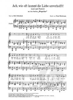 Ach, wie oft kommt die Liebe unverhofft von Franz Wachsmann 