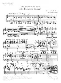 Die Blume von Hawaii. Großes Potpourri von Paul Abraham 