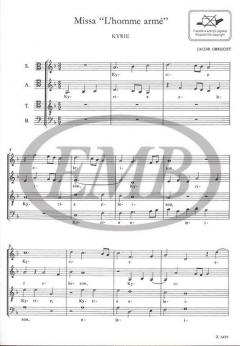 Missa L'homme armé für gem. Chor (J. Obrecht) 