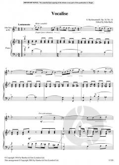 Vocalise op. 34/14 von Sergei Rachmaninow 