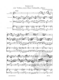 Sonata a trè cioè Violino overo Oboè, Violoncello è Basso (Giovanni Benedetto Platti) 
