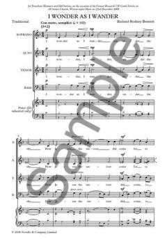 I Wonder As I Wander von Richard Rodney Bennett 