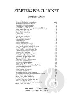 Starters For Clarinet von Gordon Lewin 