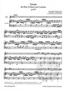 Sonate in g-Moll BWV 1020 von Johann Sebastian Bach 