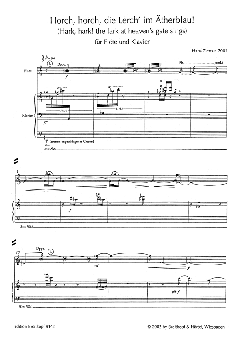 Horch, horch, die Lerch im Ätherblau! von Hans Zender 