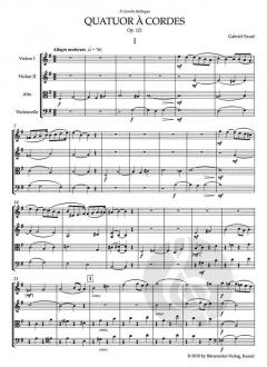 Quatuor à Cordes Op. 121 von Gabriel Fauré 