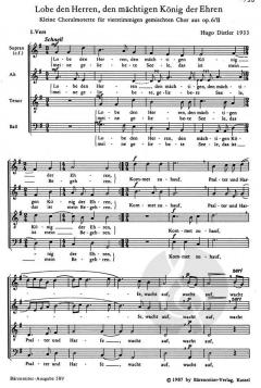 Lobe den Herren, den mächtigen König der Ehren (Hugo Distler) 