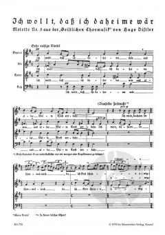 Ich wollt, dass ich daheime wär op. 12/5 (Hugo Distler) 