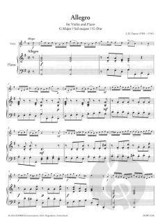 Allegro In G-Dur / Sonatina In A-Dur von Georg Philipp Telemann 